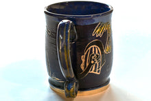 Load image into Gallery viewer, Kitty Mug, Royal Blue & Black