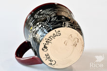 Load image into Gallery viewer, Kitty Mug, Black &amp; Red
