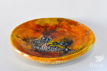 Load image into Gallery viewer, Kitty Dish, Craazy Catz Yellow &amp; Orange
