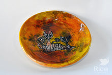 Load image into Gallery viewer, Kitty Dish, Craazy Catz Yellow &amp; Orange

