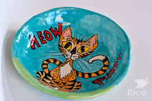 Load image into Gallery viewer, Kitty Dish, Craazy Catz Turquoise
