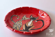 Load image into Gallery viewer, Kitty Dish, Craazy Catz Bright Red
