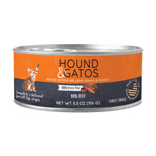 Load image into Gallery viewer, Hound &amp; Gatos 98% Beef Grain Free Canned Cat Food, 5.5 oz - Case of 24
