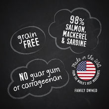 Load image into Gallery viewer, Hound &amp; Gatos 98% Salmon, Mackerel &amp; Sardine Grain Free Canned Cat Food, 5.5 oz - Case of 24
