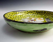 Load image into Gallery viewer, Calico Grey Orange White Cat Feeding Dish
