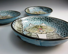 Load image into Gallery viewer, Grey and White Maine Coon Cat Feeding Dish
