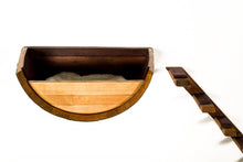 Load image into Gallery viewer, Birala Wine Barrel Wall Hanging Cat Bed
