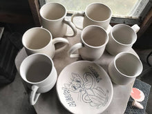 Load image into Gallery viewer, Kitty Dish, Craazy Catz Red &amp; Black
